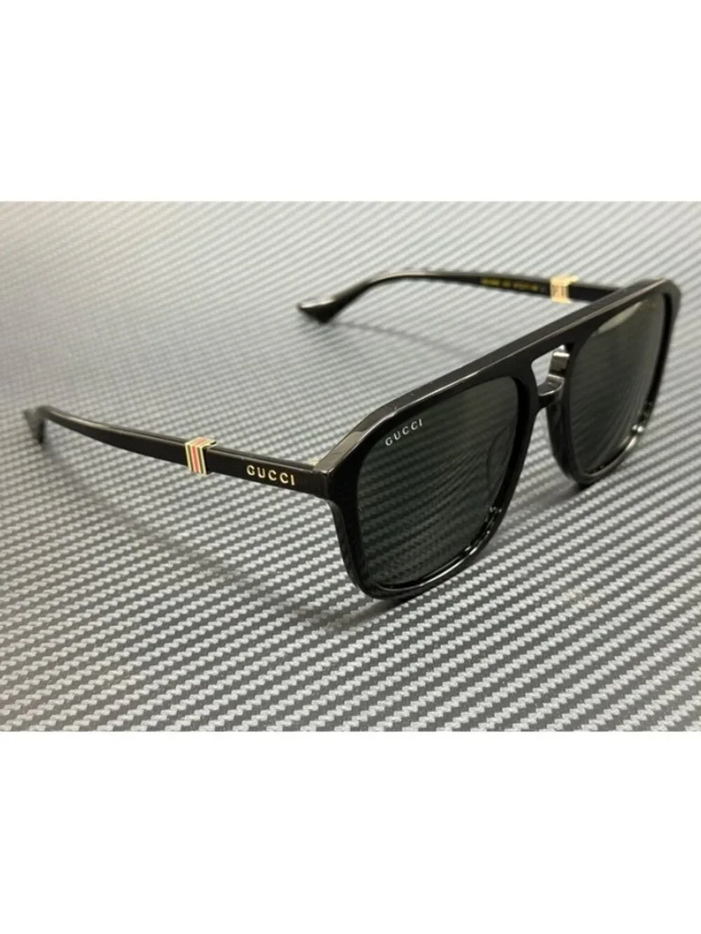New Gucci Men Black Sunglasses 57-17-145